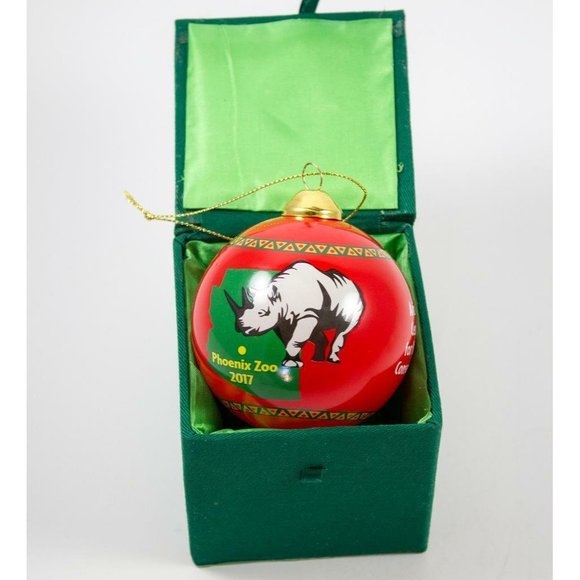 Phoenix Zoo Southern White Rhino Ball Ornament AZ Center for Nature Conservation - Picture 5 of 7